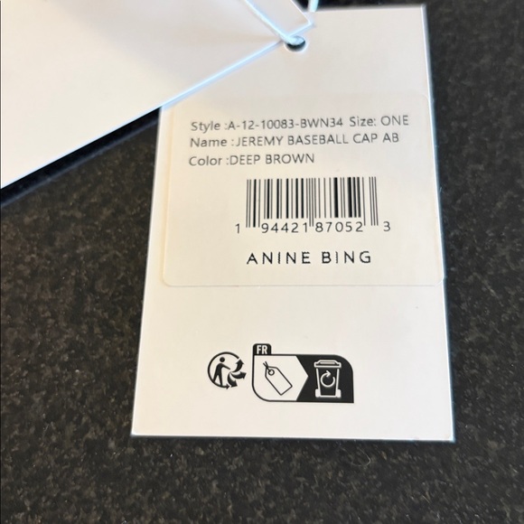 Anine Bing Jeremy baseball cap, deep brown - NWT - Picture 5 of 9